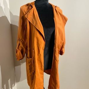 Orange light fall jacket